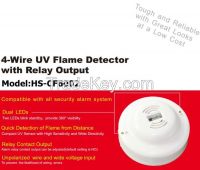 4 Wire 9V-32VDC Powered UV Flame Detector with Relay Output Electronic Alarm Fire Alarm Hs-CF6002