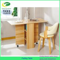 2017 new model drop leaf wooden folding dining table