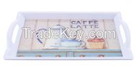 18 INCH DOUBLE HANDLE MELAMINE TRAY