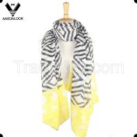 lady&#039;s fashion aztec pattern zigzag printed scarf