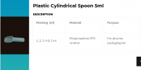 5 ml measuring cylindrical spoon