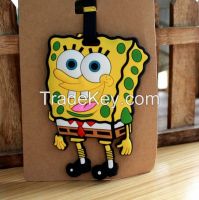 Custom pvc luggage tag cartoon picture