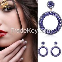 Round Shape Swir CZ Wholesale Jewelry Fashion Earrings