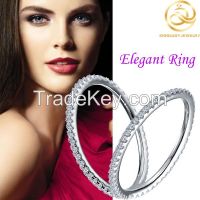 High Quality Supplier Elegant Ring With Rhodium plated