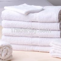 100% cotton white color terry hand towel