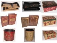 wooden trays and boxes