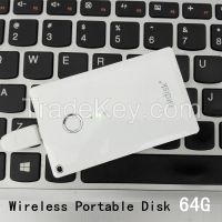 Wifi Storage 64GB Wireless sharing data airdisk For iOS Android