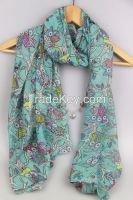 Top Fashion New Arrival Printed Voile Lady Scarf 0202