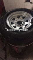 Galvanized Rim with Tyre Assembly 10*4inch Rim and 500-10tyre