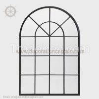 Home DÃ©cor Mirrors With Faux Window Look Window Mirrors Arched Window Mirror With Metal Frame Arch Antiqued Leaner Mirror From China