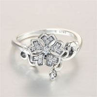 925 Sterling Silver Flower Rings With Clear Stone New Model Rings Ripy