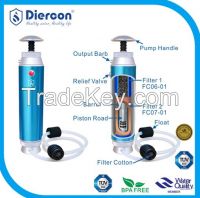 Diercon portable water filter purifier outside sports camping, survival, soldier pocket water microfilter