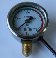 CNG pressure gauge with inner sensor