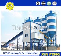 HZS60 concrete batching plant with belt conveyor