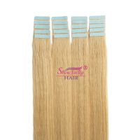 Pu Tape In 100%remy Human Hair Extensions Seamless Skin Weft