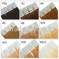 Pu Tape In 100%remy Human Hair Extensions Seamless Skin Weft Hair