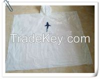 Disposable White PE Poncho