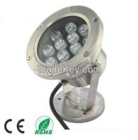 Stainless steel underwater light