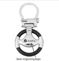 Steering Wheel Shaped Keychain Design