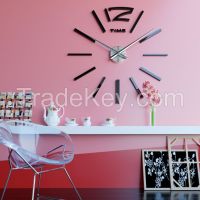 MAX3 Luxury DIY 3D Home Art Decoration Frameless Wall Clock