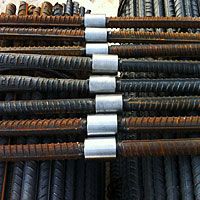 High tensile strength rib peeling rebar coupler