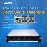 2U server barebone case chassis 4 nodes dual processors high density 24 HDDs Gooxi SY204-D24R/SY204-D24RF Xeon E5-2600