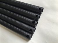 3k twill carbon fiber tube with different holes