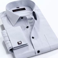 French cuff dress shirt for man