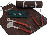 6 pieces Football Barbecue Set with Apron and Tote From China
