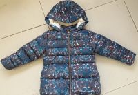 girl winter outdoor print  three layers cotton padded thick jacket/coat with hood