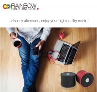 Rainbow R1 Portable Wireless Bluetooth Speaker with Built-in-Mic, Handsfree Call, AUX Line, TF Card, HD Sound and Bass for Iphone Ipad Android Smartphone and More