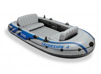 Sport Boat Inflatable Raft Set 4 Person Aluminum Oars Air Pump Fishing River 