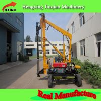 Fluid drive steel beam post piling drilling pile driver