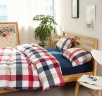 Washed yarn dyed cotton duvet cover, bedding set From China