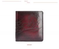 Genuine Leather Men Wallets Short Wallet Personalized Lettering Mini Wallet Oem Credit Card Wallets