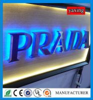 Metal backlit led letter