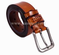 Hot Sale Pure Leather Men Belts , Men's Full Grain Leather Brown Belt