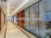 Double glass partition