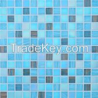 blue glass mosaic for swimming pool From China
