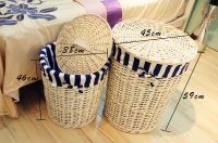 Handmade wicker laundry basket for sale