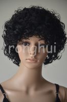 China hair factory synthetic hair wig, cheap afro wigs for black men