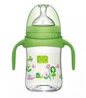 150ml Wide-neck colorful cartoon PP feeding bottle