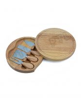 swiveling wooden cheese set(5 pieces) 