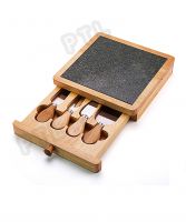 suqare wooden cheese set with marble chopping board(5 pieces) 