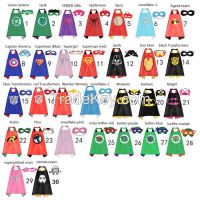 New kids Party cosplay Superman capes with mask Halloween Party 100set