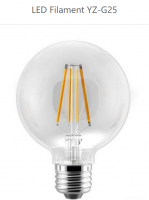 G25 LED Filament bulbs CRI 80 with UL 2700K 6500K 3.5W 110-130vac Patent chips from epistar