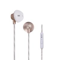 WOOZIK B900 Metal Earphone with Mic Volume Remote - Gold