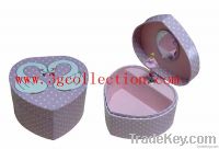 Heart shapped musical jewelry box