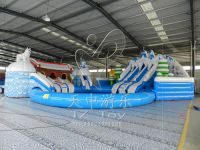 Inflatable Slide With Swimming Pool