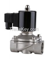 2W stainless steel nomally open water solenoid valve